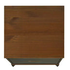 Pensy Table de chevet à 2 tiroirs en bois massif de style Mid-Century - Noyer - Powell