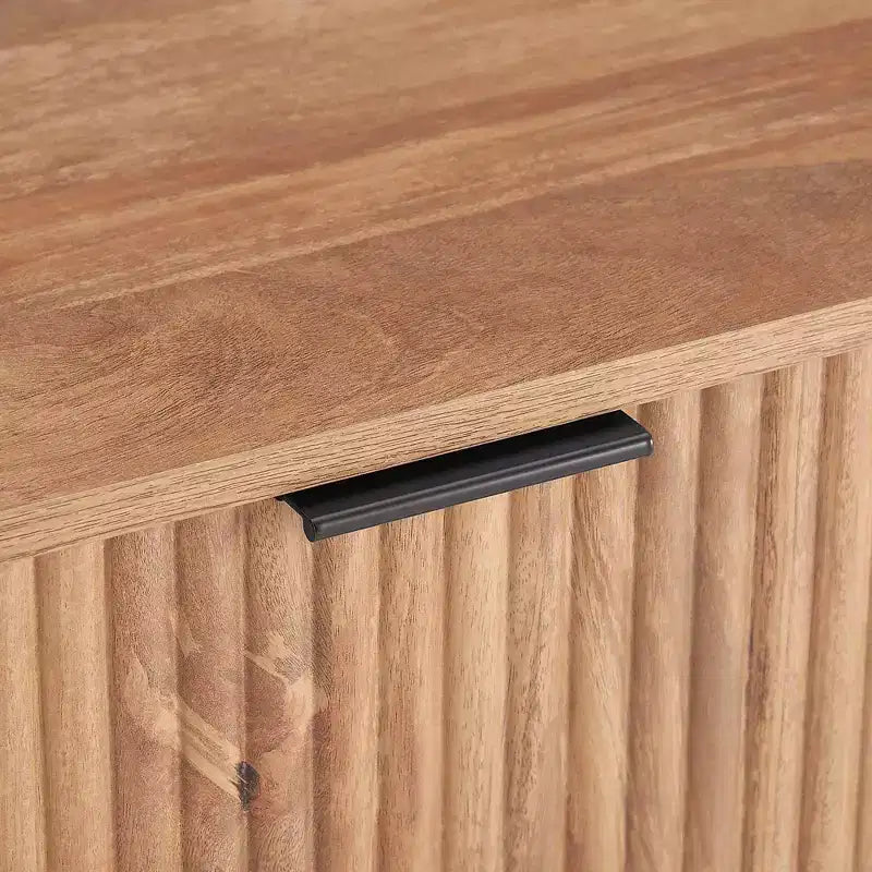 Manhattan Comfort Dumbo Table de chevet à 2 tiroirs brun doré : Cadre contemporain en MDF, Quincaillerie métallique, Capacité de 40 kg