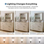 HOMES: Inside + Out Commode et miroir Neovesi 2 pièces chêne Boho 7 tiroirs