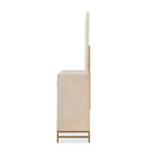 HOMES: Inside + Out Commode et miroir Neovesi 2 pièces chêne Boho 7 tiroirs