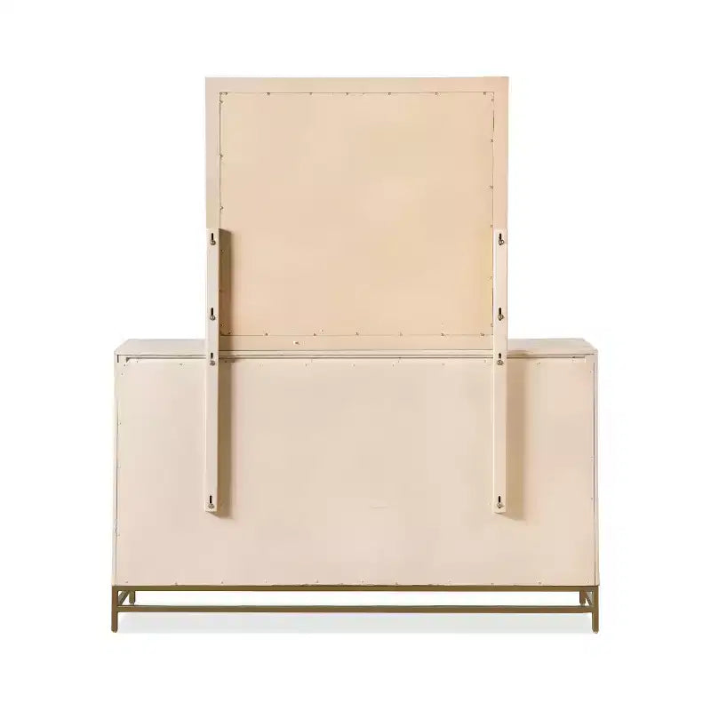 HOMES: Inside + Out Commode et miroir Neovesi 2 pièces chêne Boho 7 tiroirs