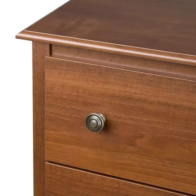 Commode haute traditionnelle à 5 tiroirs Sonoma de 44,75 po de Prepac pour chambre à coucher, commode fonctionnelle en merisier pour chambre à coucher