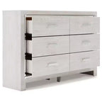 Commode Altyra Blanche – Signature Design by Ashley : Rangement 6 tiroirs, finition laminée, aucun assemblage requis