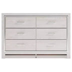 Commode Altyra Blanche – Signature Design by Ashley : Rangement 6 tiroirs, finition laminée, aucun assemblage requis