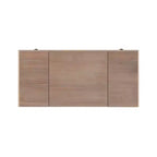 Ensemble de coiffeuse Cyndi en bois lavé traditionnel avec tabouret et rangement, siège rembourré beige - Linon