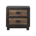 2 Drawer Harrison Nightstand Walnut - Picket House Furnishings: Felt Lined, Dust Proof Layer, Dark Nickel Pulls