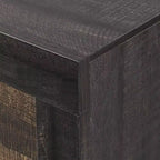 Table de chevet Harrison à 2 tiroirs Noyer - Picket House Furnishings : Doublure en feutre, couche anti-poussière, poignées nickel foncé