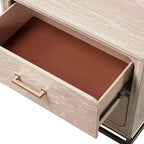 HOMES: Inside + Out Table de chevet Neovesi style bohème avec 2 tiroirs chêne