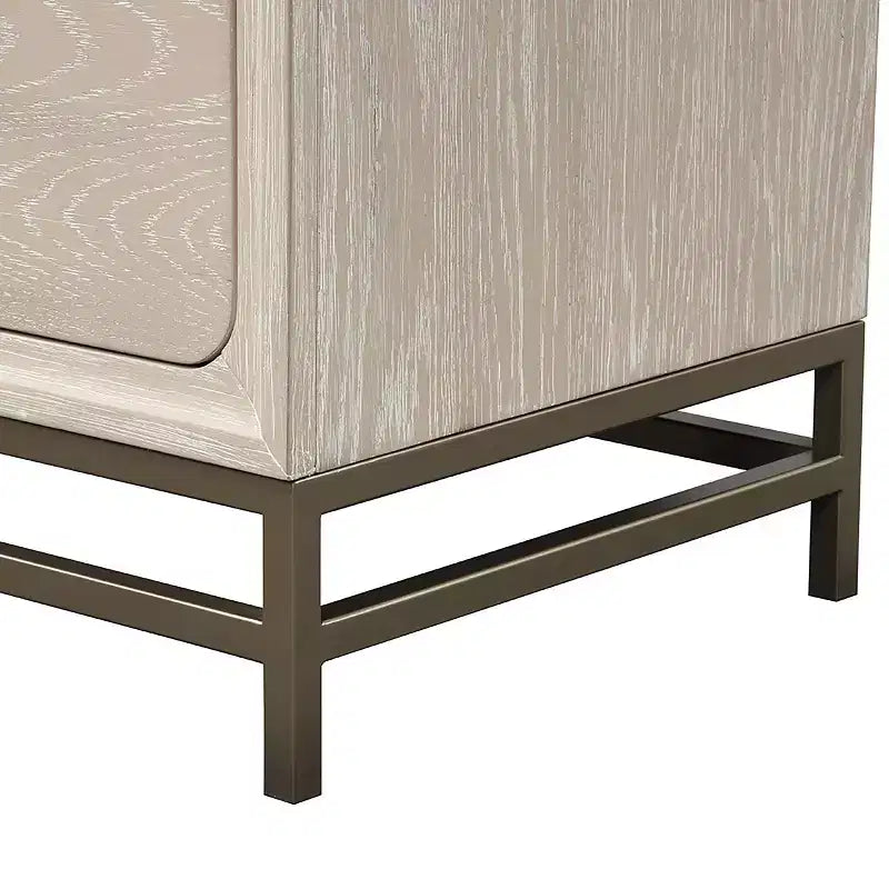 HOMES: Inside + Out Table de chevet Neovesi style bohème avec 2 tiroirs chêne