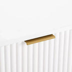 Manhattan Comfort Lot de 2 tables de chevet Dumbo à 2 tiroirs blanches : Style moderne, cadre en MDF, glissières métalliques, solution de rangement