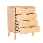 Linon Reid Commode 4 tiroirs Naturel