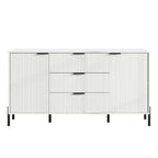 Festivo Ensemble 3 tiroirs de tables de chevet et commode 3 tiroirs élégance moderne blanc cassé