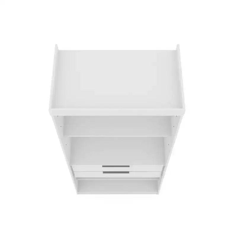 Lot de 3 placards Manhattan Comfort Mulberry Open 3 sections blanc : composite MDF, 12 étagères, 6 tiroirs
