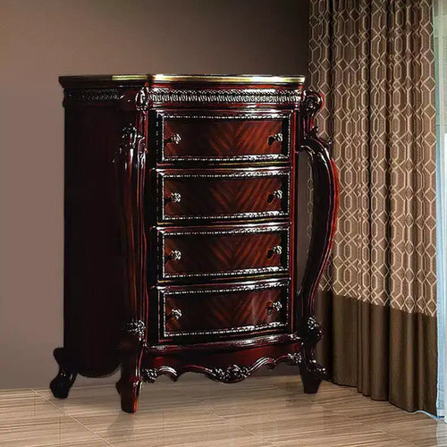 46" Picardy Chest Honey Oak - Acme Furniture: Vintage Style, 5 Felt Lined Drawers, European Influence