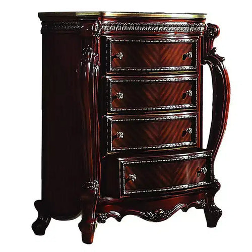 Commode Picardie 117 cm Chêne miel - Acme Furniture : Style vintage, 5 tiroirs doublés de feutre, Influence européenne