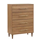 MAISON : Intérieur + Extérieur Commode 4 tiroirs Esigne Mid-Century Chêne clair