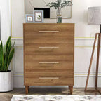 MAISON : Intérieur + Extérieur Commode 4 tiroirs Esigne Mid-Century Chêne clair