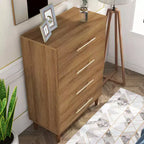 MAISON : Intérieur + Extérieur Commode 4 tiroirs Esigne Mid-Century Chêne clair