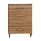 MAISON : Intérieur + Extérieur Commode 4 tiroirs Esigne Mid-Century Chêne clair