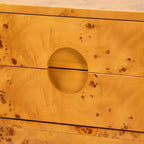 bali & pari Table de chevet Kayla Wood à 2 tiroirs en ronce de Mappa claire