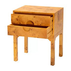 bali & pari Table de chevet Kayla Wood à 2 tiroirs en ronce de Mappa claire