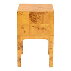 bali & pari Table de chevet Kayla Wood à 2 tiroirs en ronce de Mappa claire
