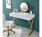 Coiffeuse Coleen Acme Furniture Blanc/Or
