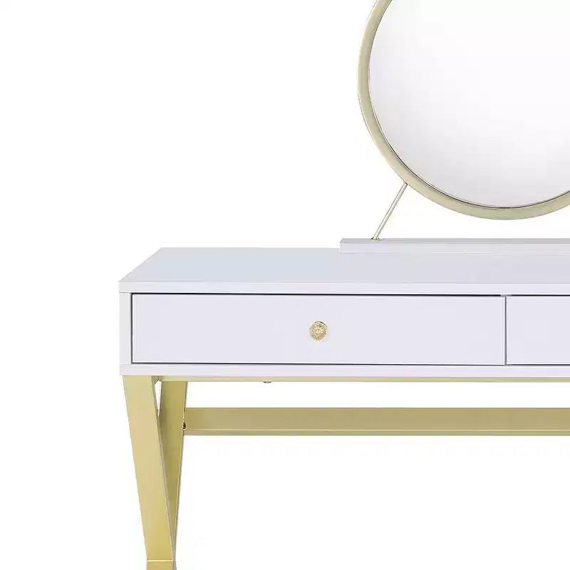 Coiffeuse Coleen Acme Furniture Blanc/Or