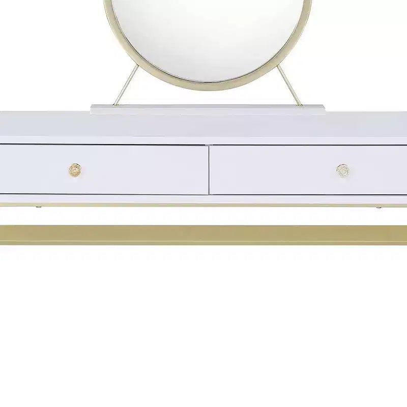 Coiffeuse Coleen Acme Furniture Blanc/Or