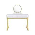 Coiffeuse Coleen Acme Furniture Blanc/Or
