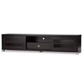 Beasley Cabinet TV Stand for TVs up to: Entertainment Center with Storage, Fits 70" TV - Baxton Studio