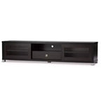 Beasley Cabinet TV Stand for TVs up to: Entertainment Center with Storage, Fits 70" TV - Baxton Studio