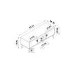 Meuble TV Haley de 140 cm de Manhattan Comfort pour téléviseurs jusqu'à 46 pouces, couleur naturel/beige