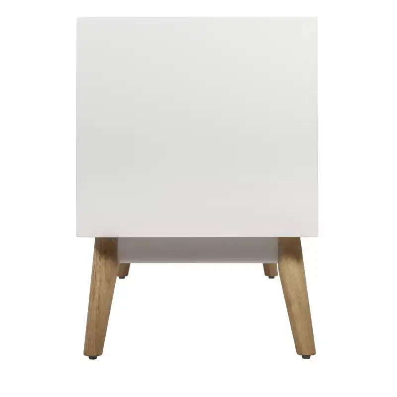 Meuble TV Aurie blanc français – Adore Decor : Géométrique, Rangement, Convient aux téléviseurs jusqu'à 55 po