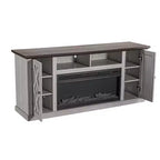 Meuble TV pour téléviseurs jusqu'à 50" aspect bois de sciage blanc cassé - Home Essentials