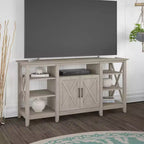 Meuble TV haut Key West pour téléviseurs jusqu'à 70", gris délavé - Bush Furniture