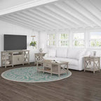 Meuble TV haut Key West pour téléviseurs jusqu'à 70", gris délavé - Bush Furniture