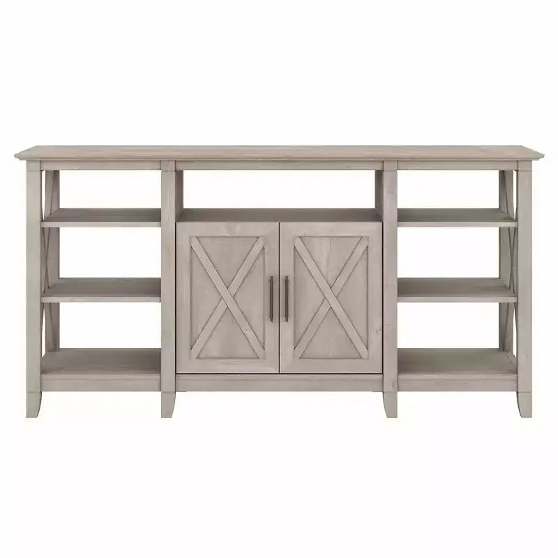 Meuble TV haut Key West pour téléviseurs jusqu'à 70", gris délavé - Bush Furniture