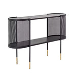 Storied Home Console en métal avec étagère pour téléviseurs jusqu'à 40" Noir