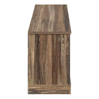 Meuble TV aspect bois recyclé pour téléviseurs jusqu'à 60 pouces avec portes coulissantes style grange marron - EveryRoom : Meuble console de style rustique moderne