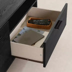 Meuble TV Musano de South Shore pour téléviseurs jusqu'à 60" avec portes et tiroir Chêne Noir: Panneaux de particules laminés, Console de rangement