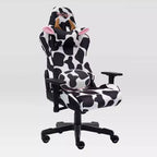 Fauteuil de jeu Ts85 Cow Print Luxx Series Cow - Techni Sport : Rembourrage en velours, mousse à mémoire de forme, réglable