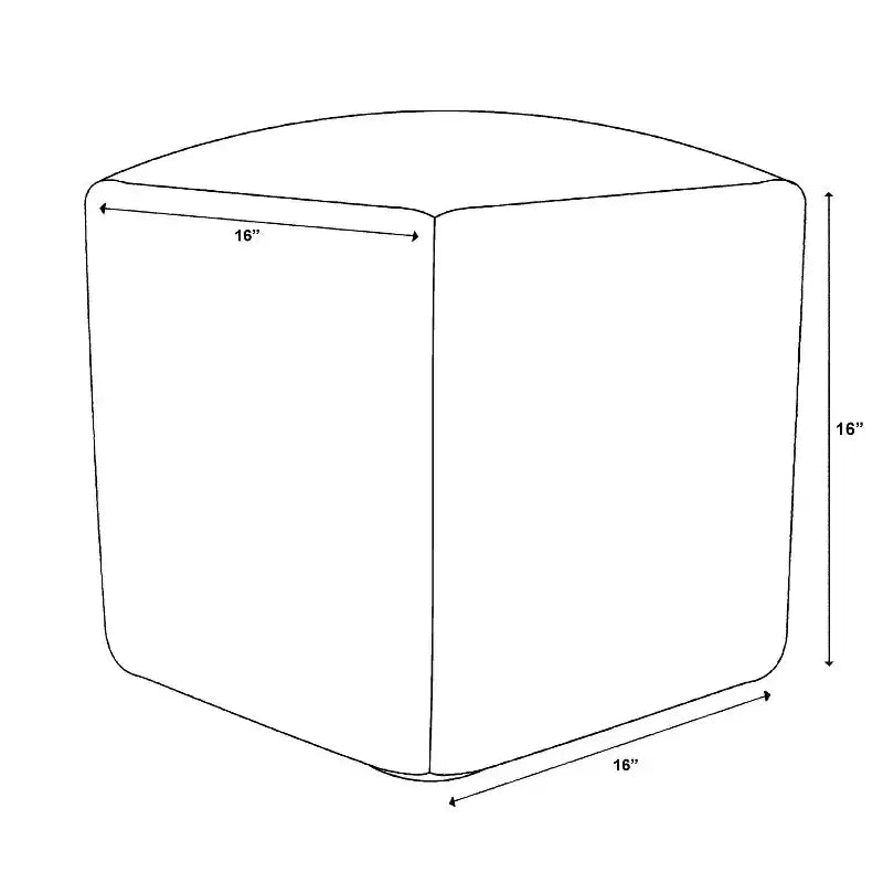 Pouf ottoman côtelé crème - Room Essentials™