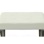 Banc de coiffeuse Carolina Living Evon blanc/chromé