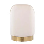 Tabouret de coiffeuse Marla LumiSource Velours Crème/Doré