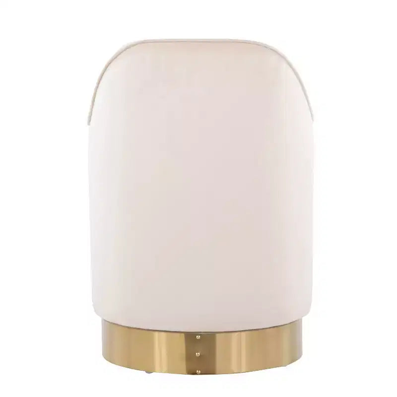 Tabouret de coiffeuse Marla LumiSource Velours Crème/Doré