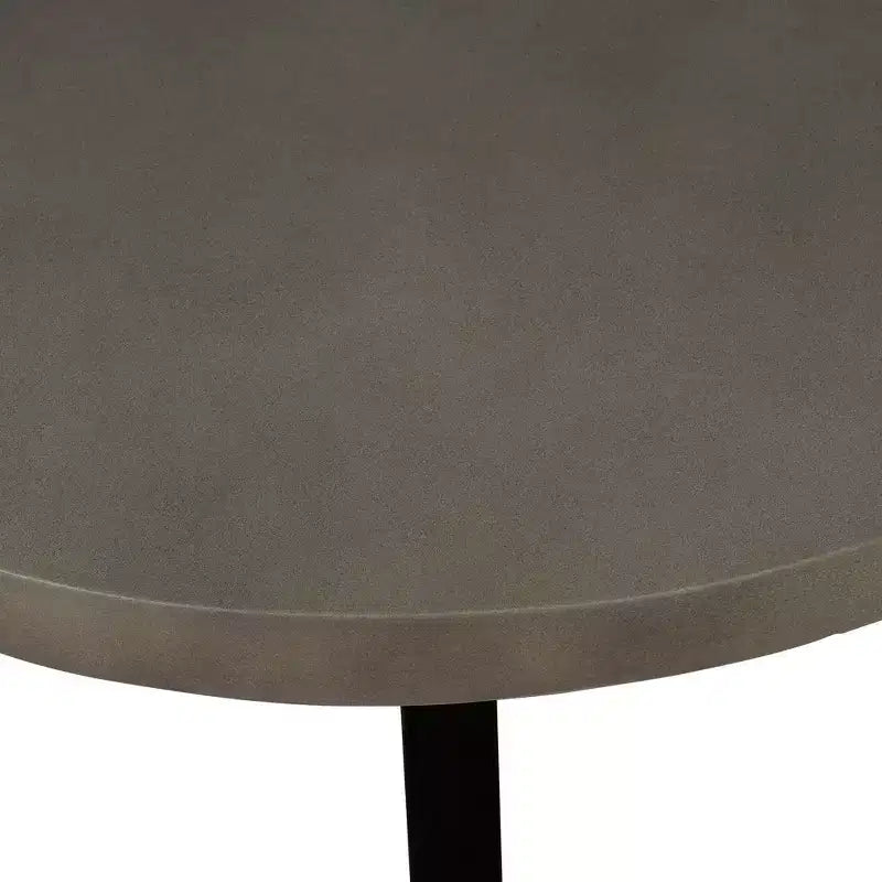 Table basse ronde en béton et acacia Manchester Modern grise - Armen Living