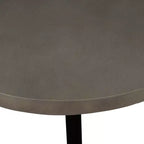 Table basse ronde en béton et acacia Manchester Modern grise - Armen Living