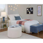 Banc LumiSource Daniella Or/Tissu Bleu