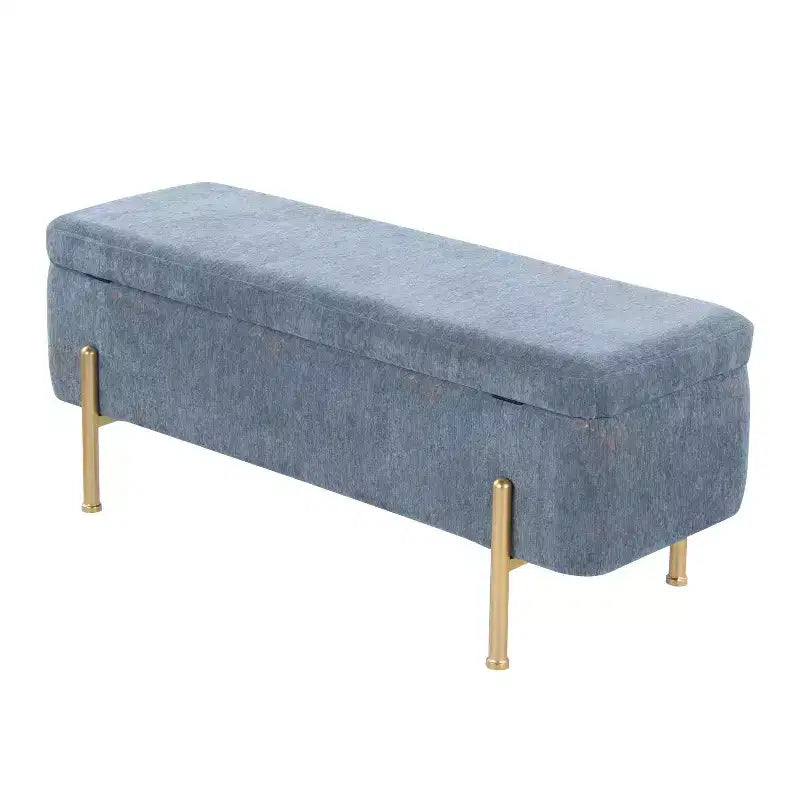 Banc LumiSource Daniella Or/Tissu Bleu